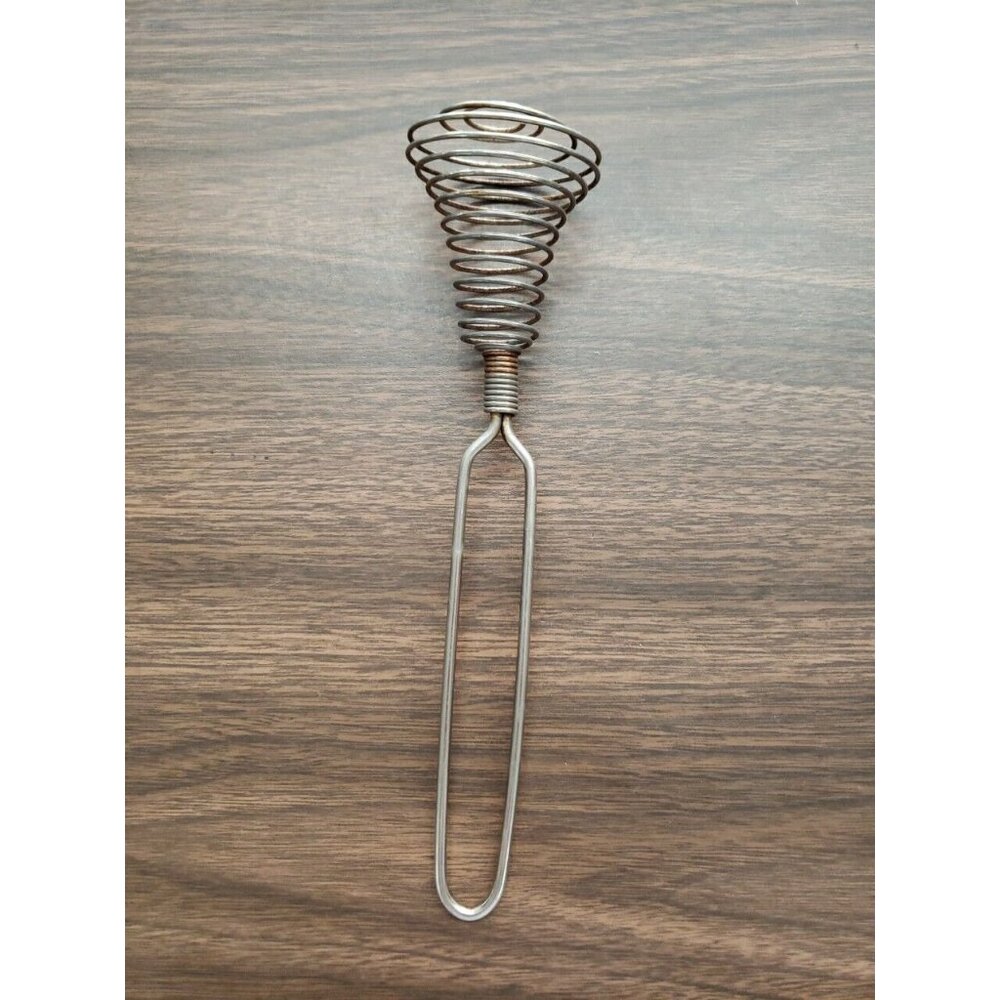 Coil Spring Wire Whisk Beater Mixer Metal Hand Manual Beater Vintage USA